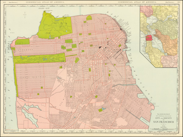 41-San Francisco & Bay Area Map By William Rand  &  Andrew McNally