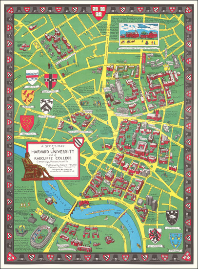 95-Pictorial Maps and Boston Map By Alva Scott Garfield