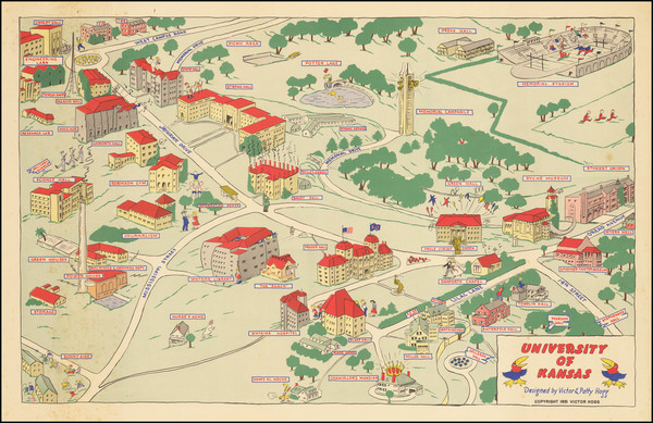 20-Kansas and Pictorial Maps Map By  Victor & Patti Hogg