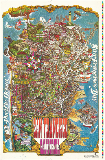 13-Pictorial Maps and San Francisco & Bay Area Map By Henry Hinton