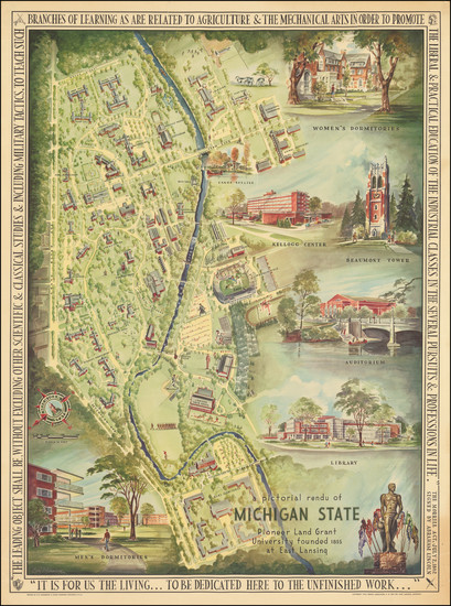 92-Michigan and Pictorial Maps Map By Carl D. Johnson