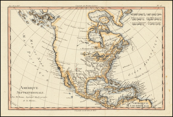 78-North America Map By Rigobert Bonne