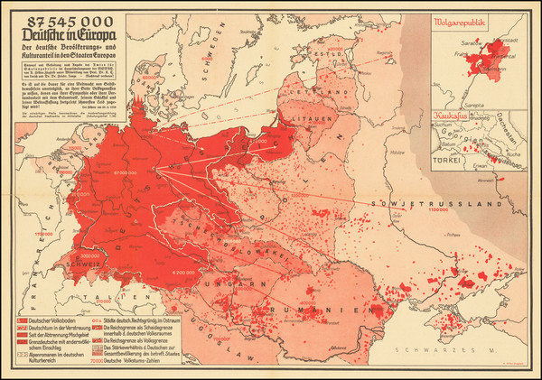 61-Europe, World War II and Germany Map By Arnold Hillen-Ziegfeld