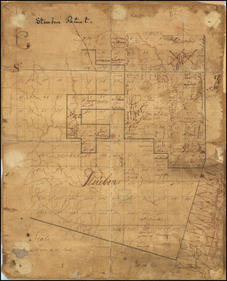 80-New York State Map By Casimir Goerck / Anonymous