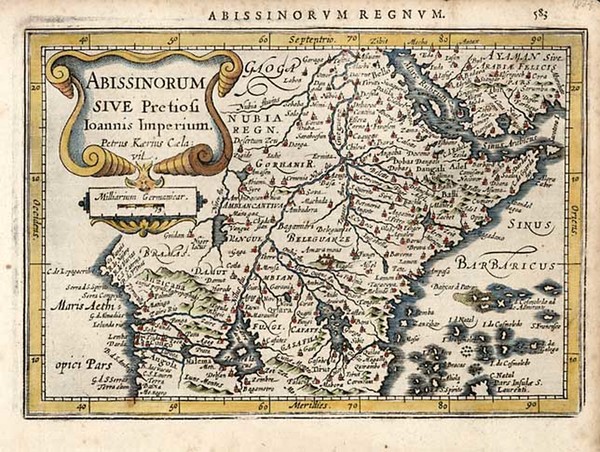 12-Africa, Africa and East Africa Map By Gerard Mercator