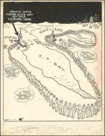 17-San Francisco & Bay Area and Curiosities Map By Frank Kettlewell