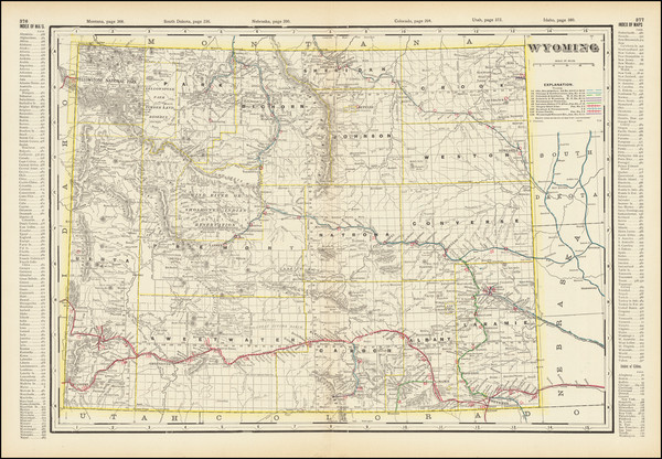 73-Wyoming Map By George F. Cram