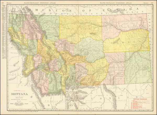 84-Montana Map By Rand McNally & Company