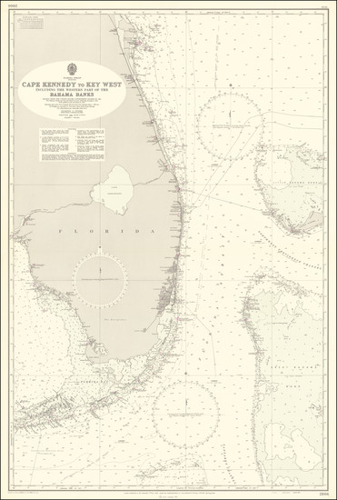 11-Florida and Bahamas Map By British Admiralty