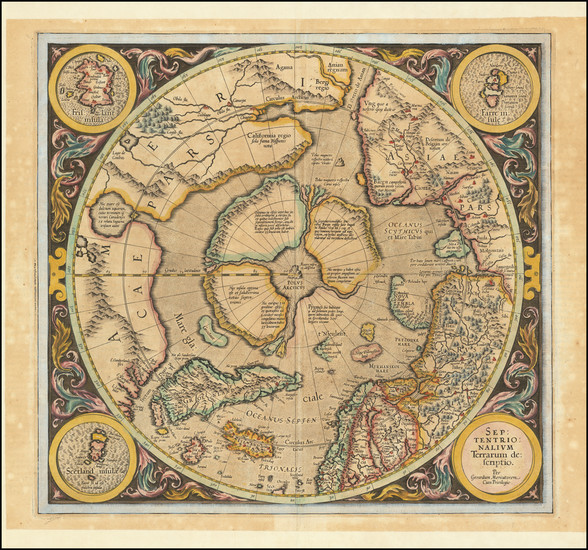 15-Polar Maps Map By Gerard Mercator