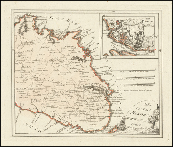 47-Balearic Islands Map By Franz Johann Joseph von Reilly