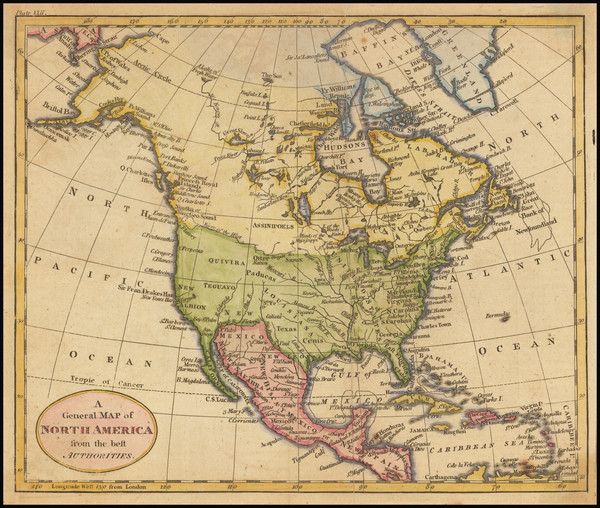 64-North America Map By William Guthrie