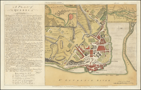 21-Canada and Quebec Map By John Rocque / Edward Oakley