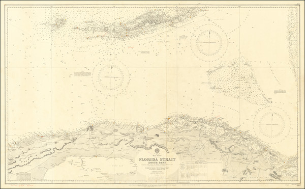 52-Florida and Cuba Map By British Admiralty