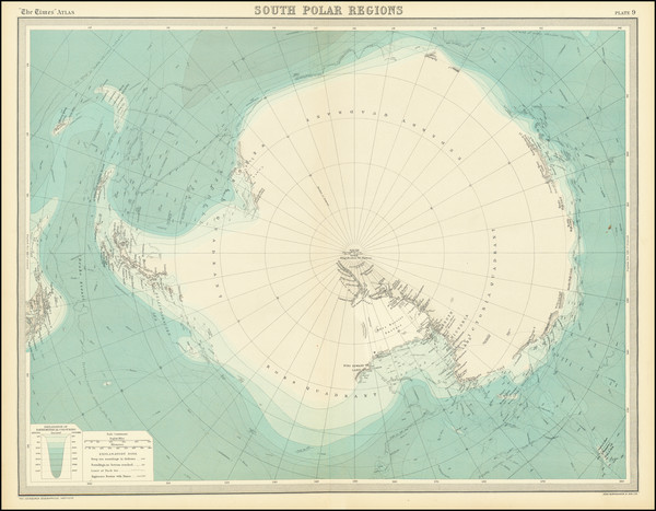 47-Polar Maps Map By John Bartholomew / Times Atlas