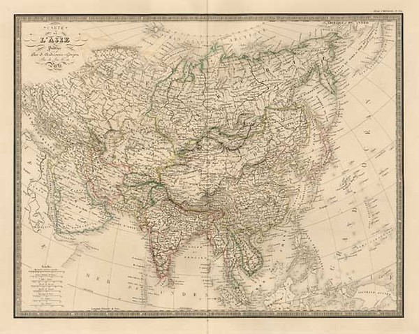 16-Asia and Asia Map By J. Andriveau-Goujon