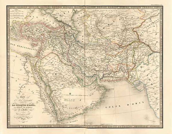 96-Asia, Central Asia & Caucasus, Middle East and Turkey & Asia Minor Map By J. Andriveau-