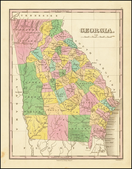 72-Georgia Map By Anthony Finley