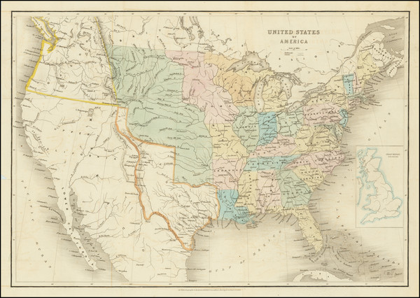 84-United States and Texas Map By 