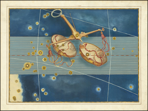 4-Celestial Maps Map By Johann Bayer