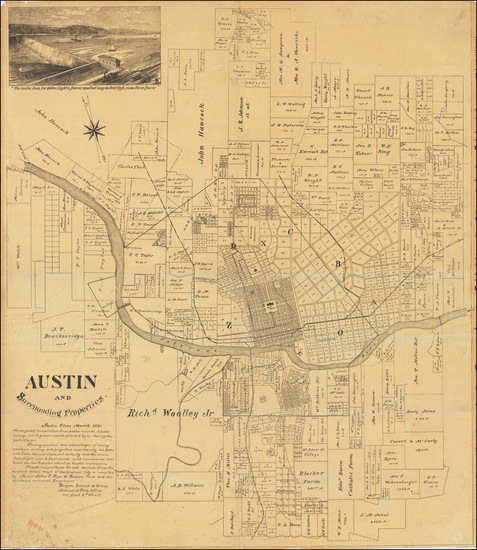 69-Texas Map By Bergen, Daniel & Gracy