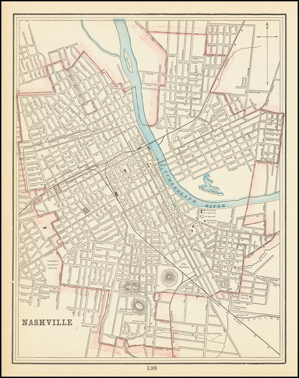 75-Tennessee Map By George F. Cram