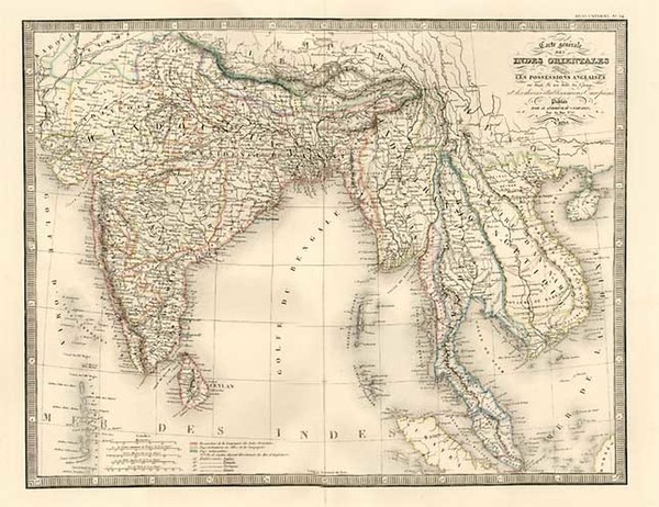 50-Asia, India, Southeast Asia and Central Asia & Caucasus Map By J. Andriveau-Goujon