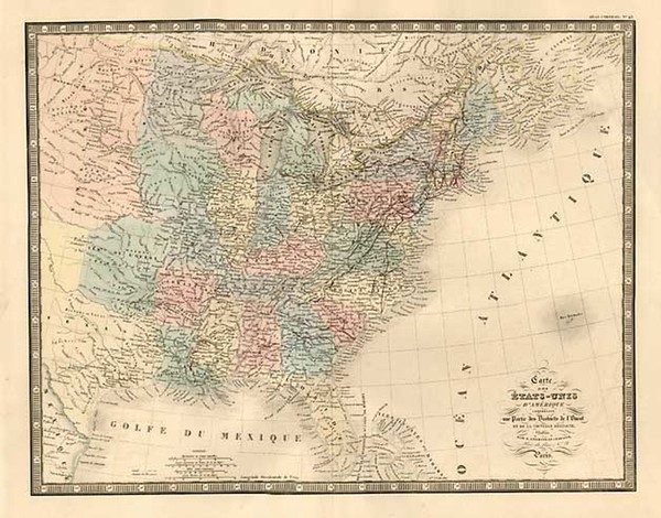 56-United States Map By J. Andriveau-Goujon