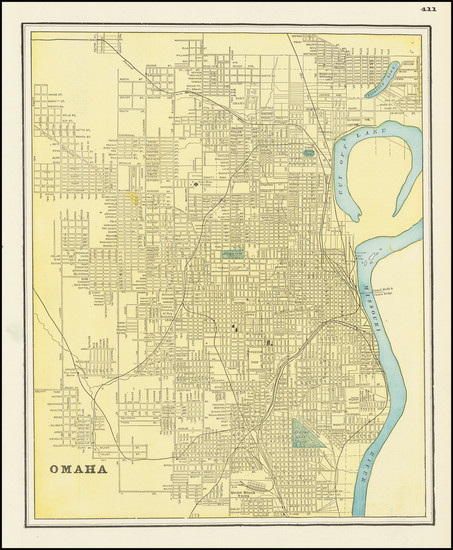 12-Nebraska Map By George F. Cram