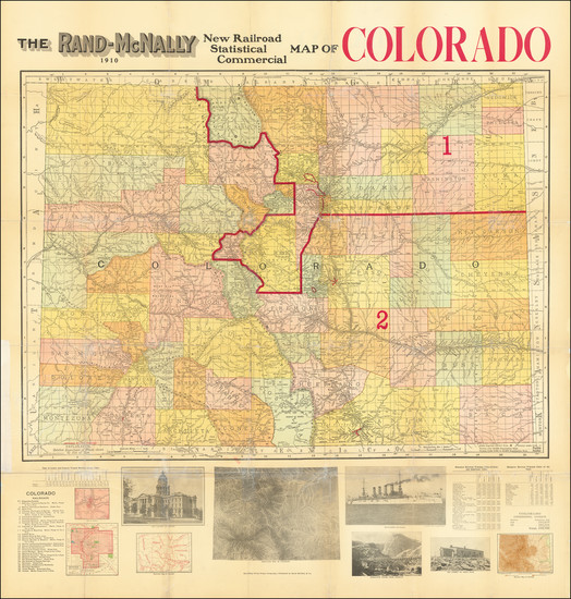 9-Colorado and Colorado Map By Rand McNally & Company