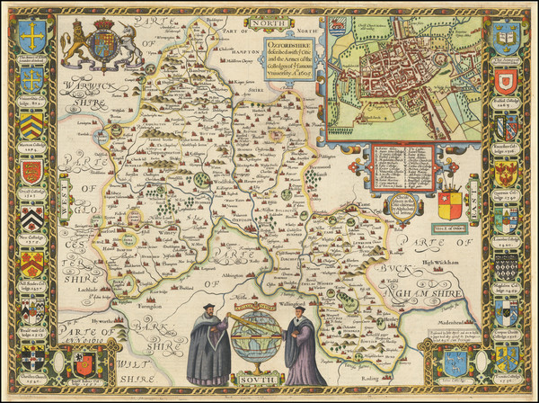 30-British Counties Map By John Speed