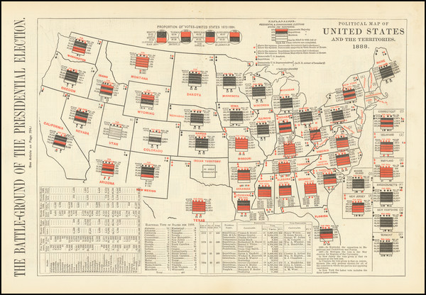 7-United States and Curiosities Map By Harper's Weekly