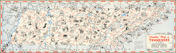 29-Tennessee and Pictorial Maps Map By Bill Dyer