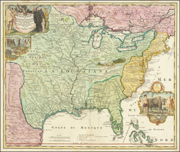 11-United States, South, Southeast, Texas, Midwest, Plains and Southwest Map By Johann Baptist Hom