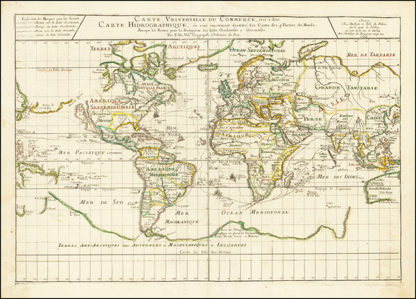 69-World and California as an Island Map By Pierre Du Val