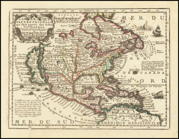 40-North America and California as an Island Map By Jacques Chiquet