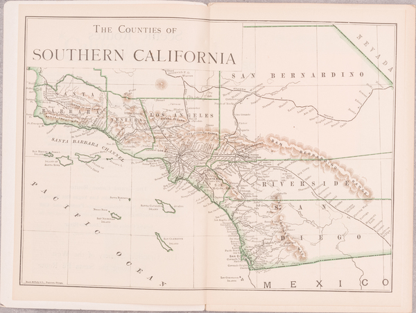 28-California, Los Angeles, San Diego and Other California Cities Map By 