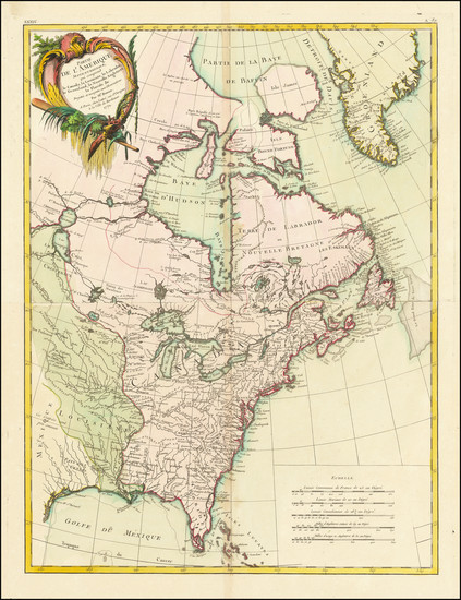 62-United States, North America and Eastern Canada Map By Rigobert Bonne