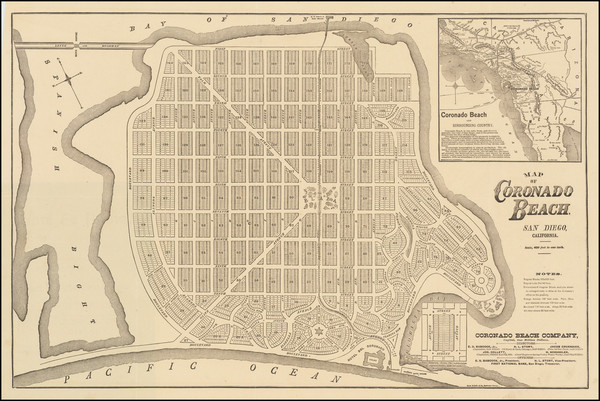 96-California and San Diego Map By Rand McNally & Company