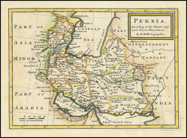 30-Middle East and Persia & Iraq Map By Herman Moll