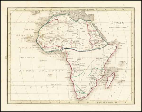 80-Africa Map By Thomas Gamaliel Bradford