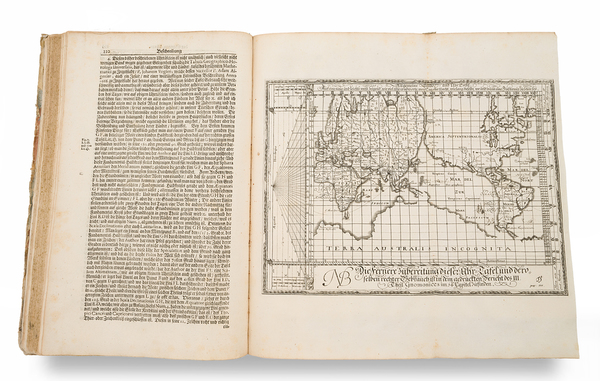 76-World and Rare Books Map By Johann Christoph Weigel / Johann Gabriele Doppelmayr / Eberhard Wel