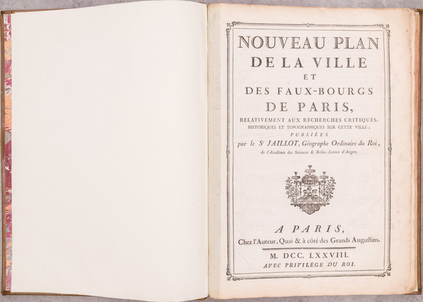 18-Paris and Île-de-France and Atlases Map By Jean-Baptiste Michel Renou de Chauvigné