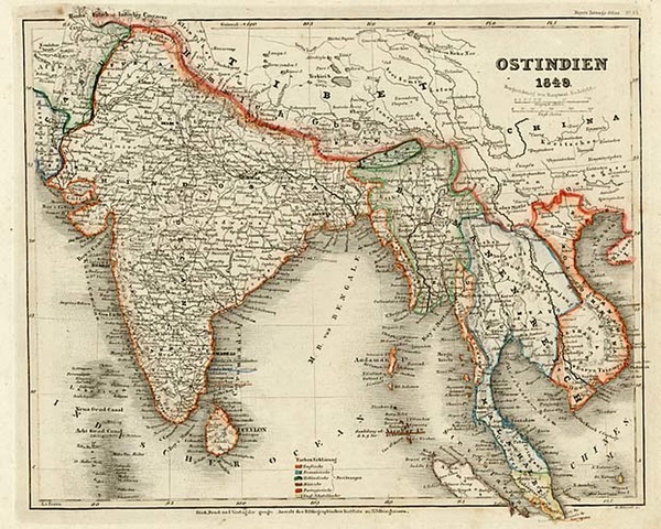 34-Asia, India, Southeast Asia and Central Asia & Caucasus Map By Joseph Meyer