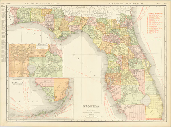 60-Florida Map By Rand McNally & Company