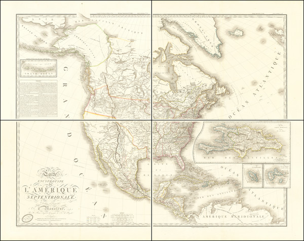 9-United States, Plains, Rocky Mountains, Pacific Northwest and North America Map By Adrien-Huber