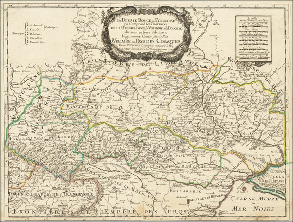 50-Poland and Ukraine Map By Nicolas Sanson