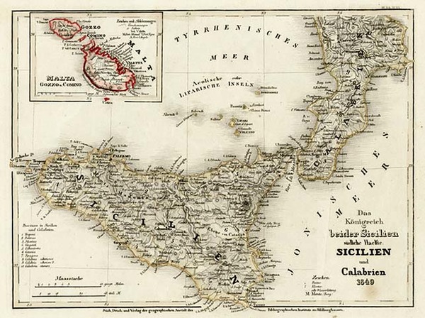 1-Europe, Italy and Balearic Islands Map By Joseph Meyer