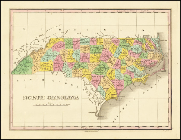 99-North Carolina Map By Anthony Finley
