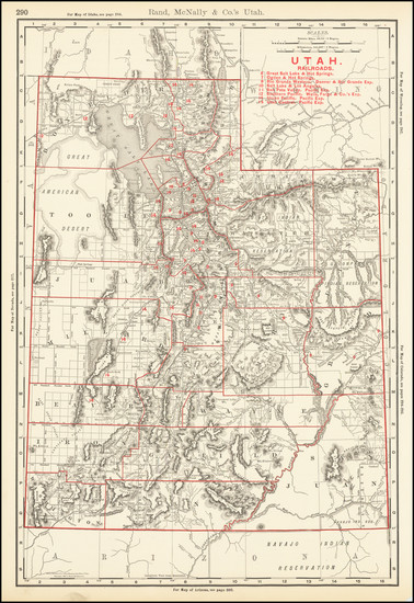 71-Utah and Utah Map By Rand McNally & Company